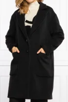 Vlněný kabát TWINSET černá