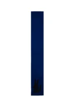 Vlněný oboustranný šála Lacoste tmavě modrá