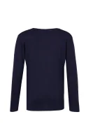 Tričko s dlouhým rukávem | Regular Fit BOSS Kidswear tmavě modrá