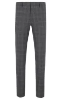 Vlněné kalhoty Genesis4 | Slim Fit BOSS BLACK šedý