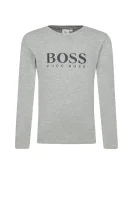 Tričko s dlouhým rukávem | Regular Fit BOSS Kidswear šedý