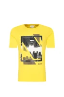 Tričko | Slim Fit BOSS Kidswear žlutý