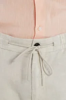 Lněné kalhoty Sanderson-L | Tapered fit BOSS ORANGE béžová
