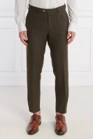 Lněné kalhoty Denz | Regular Fit Oscar Jacobson khaki