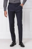 Vlněné kalhoty Spodnie Gibson | Slim Fit BOSS BLACK tmavě modrá