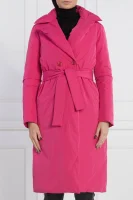 Péřový kabát Patrizia Pepe růžová