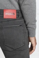 Džíny Hugo 708 | Slim Fit HUGO grafitově šedá