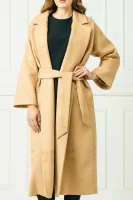 Vlněný kabát Elisabetta Franchi béžová