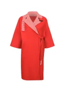 Oboustranný vlněný kabát Emporio Armani červený