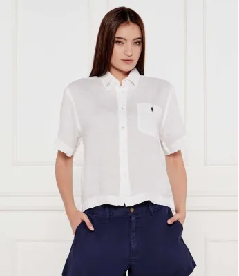 Lněná košile SAYNA | Cropped Fit