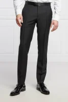 Vlněné kalhoty H-Genius | Slim Fit BOSS BLACK černá