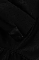 Kožená bunda Sallotina BOSS BLACK tmavě modrá