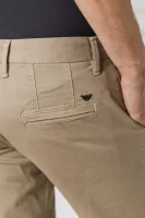Kalhoty chino | Slim Fit Emporio Armani béžová