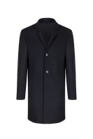 Vlněný kabát Carlo Calvin Klein tmavě modrá