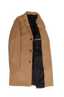 Vlněný kabát Carlo Calvin Klein béžová