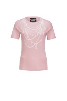 Tričko Boutique Moschino pudrově růžový