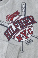 Mikina baseball ringer | Regular Fit Tommy Hilfiger šedý