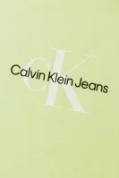 Tričko | Regular Fit CALVIN KLEIN JEANS mátově zelený