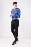 Vlněné kalhoty Wilhelm 3 | Extra slim fit BOSS BLACK tmavě modrá