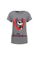 Tričko Love Moschino šedý