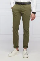 Kalhoty chino Schino slim | Slim Fit BOSS ORANGE olivový