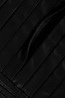 Kožená bunda Caban Emporio Armani černá